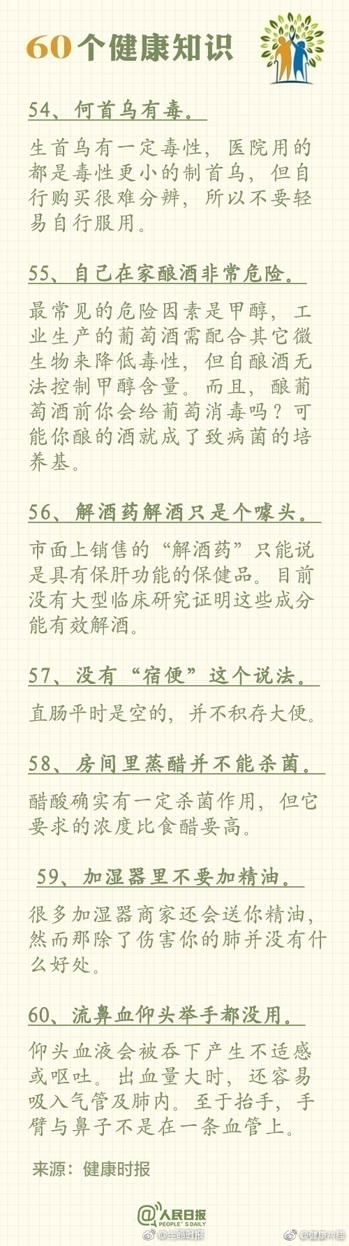 这些健康知识，每个人都应该看一看！